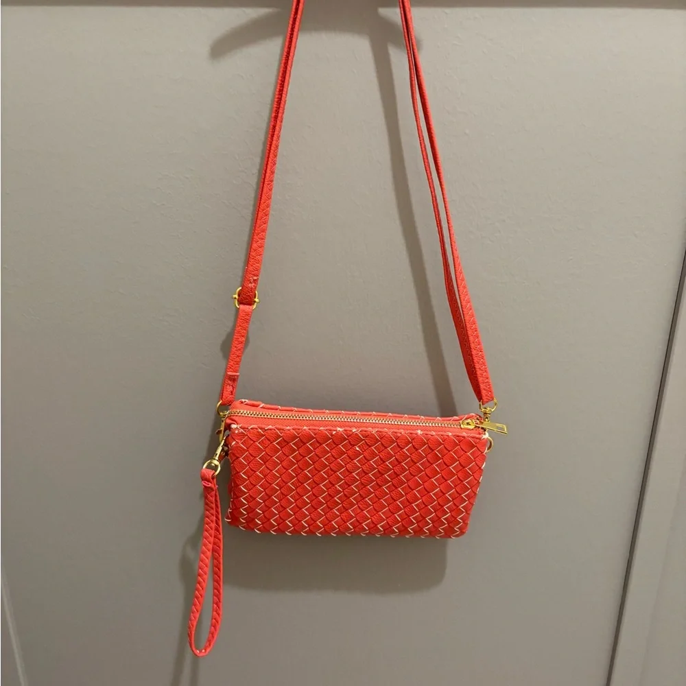 Elegant Coral Crossbody Bag